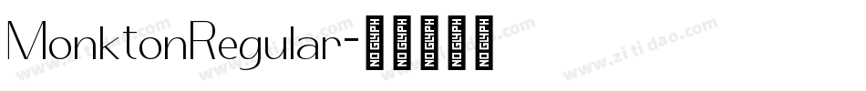 MonktonRegular字体转换