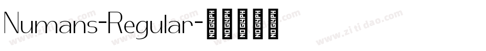 Numans-Regular字体转换