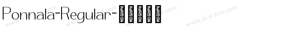 Ponnala-Regular字体转换