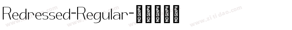 Redressed-Regular字体转换