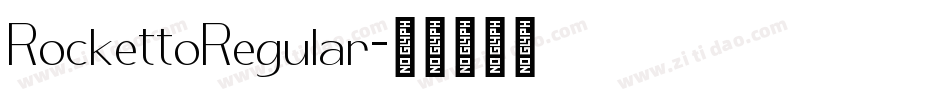 RockettoRegular字体转换