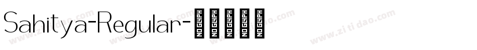 Sahitya-Regular字体转换