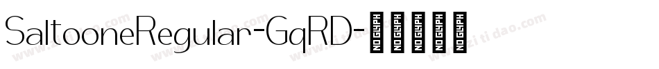 SaltooneRegular-GqRD字体转换