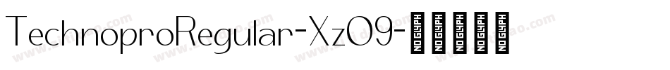 TechnoproRegular-XzO9字体转换