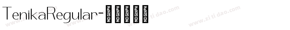 TenikaRegular字体转换