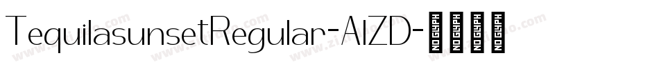 TequilasunsetRegular-AlZD字体转换