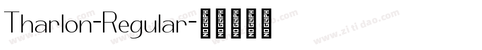 Tharlon-Regular字体转换