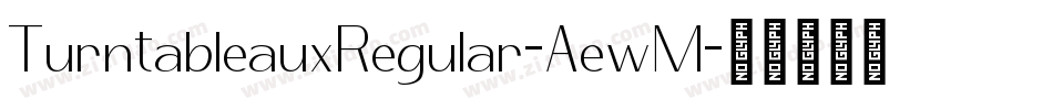TurntableauxRegular-AewM字体转换