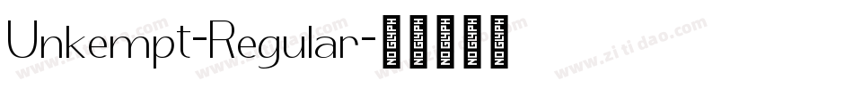 Unkempt-Regular字体转换