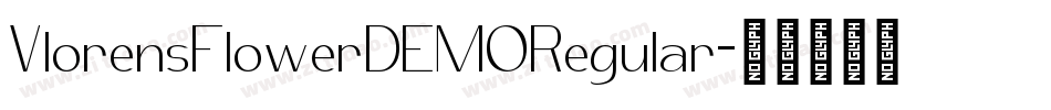 VlorensFlowerDEMORegular字体转换