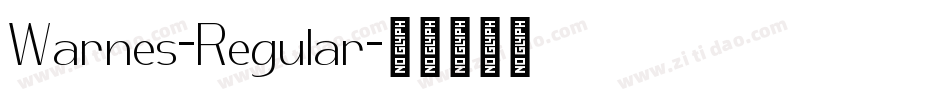 Warnes-Regular字体转换