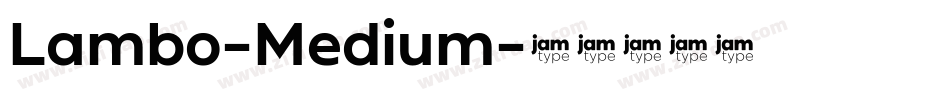 Lambo-Medium字体转换
