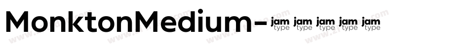 MonktonMedium字体转换