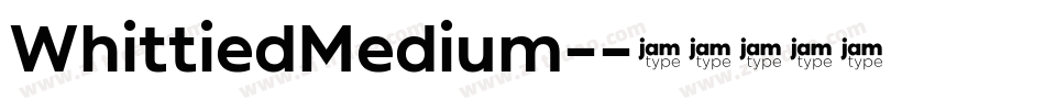 WhittiedMedium-字体转换