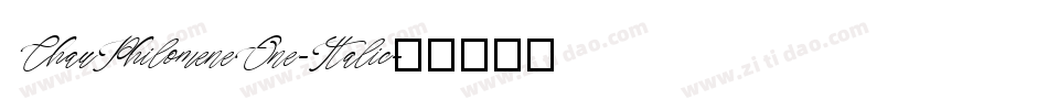 ChauPhilomeneOne-Italic字体转换