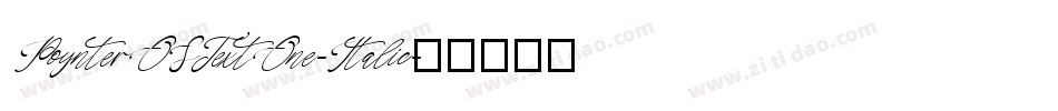 PoynterOSTextOne-Italic字体转换