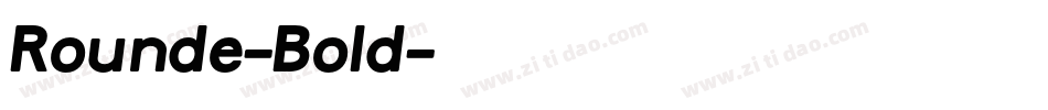 Rounde-Bold字体转换