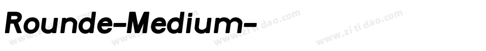 Rounde-Medium字体转换