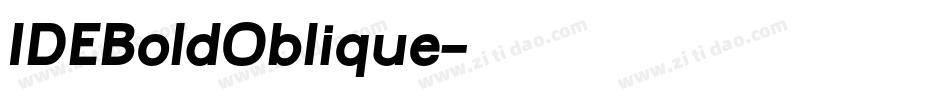 IDEBoldOblique字体转换