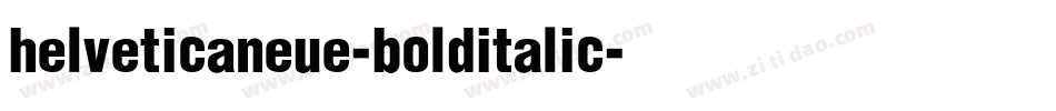 helveticaneue-bolditalic字体转换