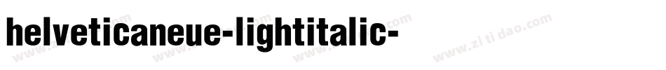 helveticaneue-lightitalic字体转换