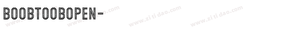 BoobToobOpen字体转换
