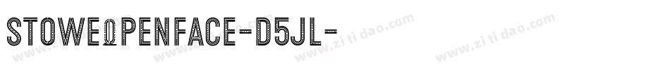 StoweOpenFace-d5jl字体转换