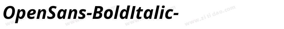 OpenSans-BoldItalic字体转换