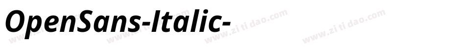 OpenSans-Italic字体转换