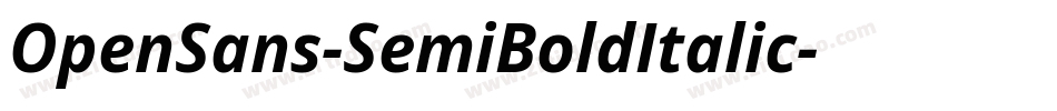 OpenSans-SemiBoldItalic字体转换