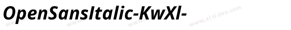 OpenSansItalic-KwXl字体转换