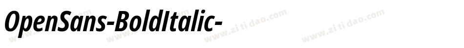 OpenSans-BoldItalic字体转换
