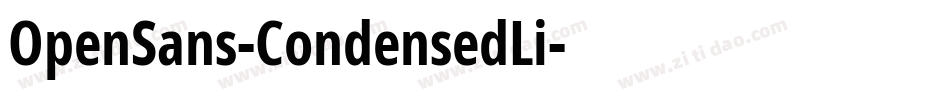 OpenSans-CondensedLi字体转换