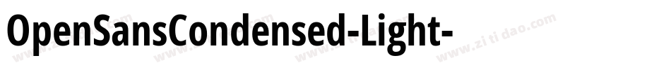 OpenSansCondensed-Light字体转换