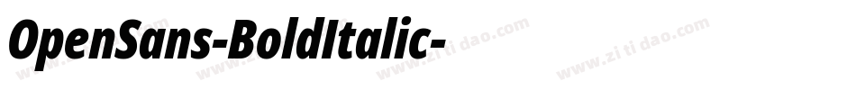 OpenSans-BoldItalic字体转换