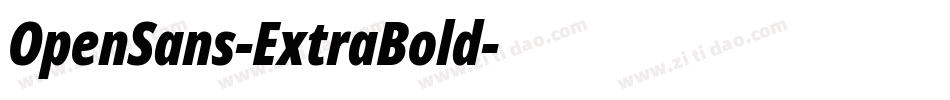 OpenSans-ExtraBold字体转换