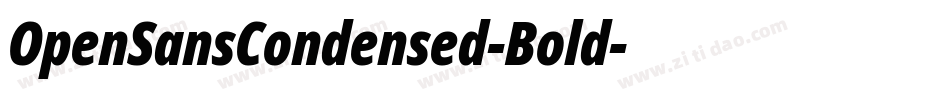 OpenSansCondensed-Bold字体转换