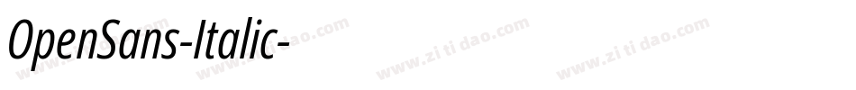 OpenSans-Italic字体转换