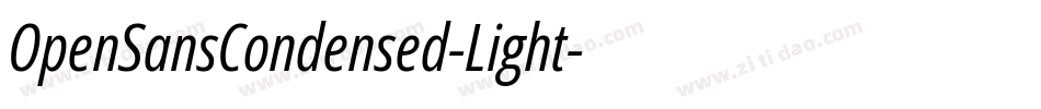 OpenSansCondensed-Light字体转换