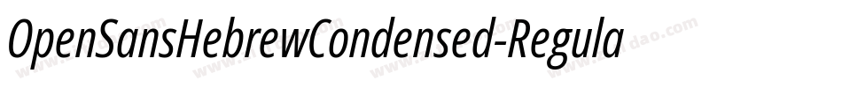 OpenSansHebrewCondensed-Regular字体转换