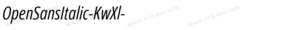 OpenSansItalic-KwXl字体转换