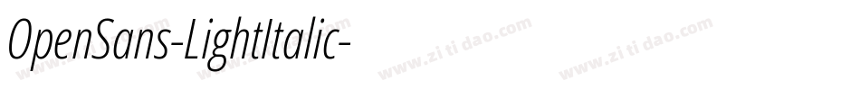 OpenSans-LightItalic字体转换