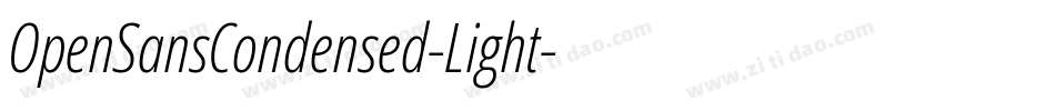 OpenSansCondensed-Light字体转换