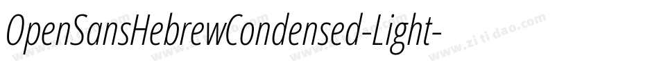 OpenSansHebrewCondensed-Light字体转换