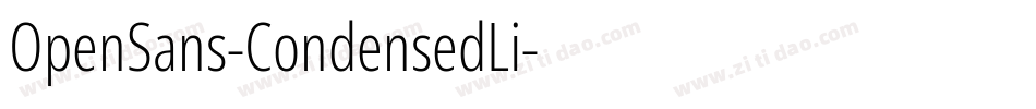 OpenSans-CondensedLi字体转换