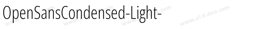 OpenSansCondensed-Light字体转换