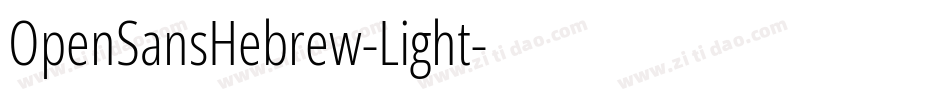 OpenSansHebrew-Light字体转换