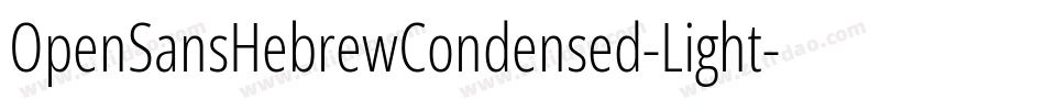 OpenSansHebrewCondensed-Light字体转换