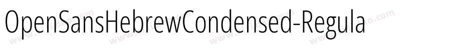 OpenSansHebrewCondensed-Regular字体转换