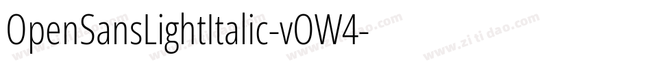 OpenSansLightItalic-vOW4字体转换